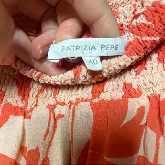 Patrizia Pepe Smocked  Strapless  Silk Floral Maxi Dress 4 - Picture 11 of 15